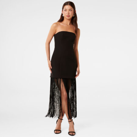 Brodie Strapless Fringe Dress