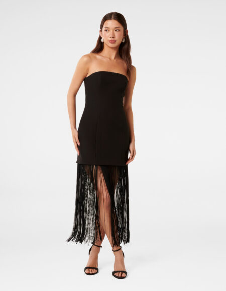 Brodie Strapless Fringe Dress