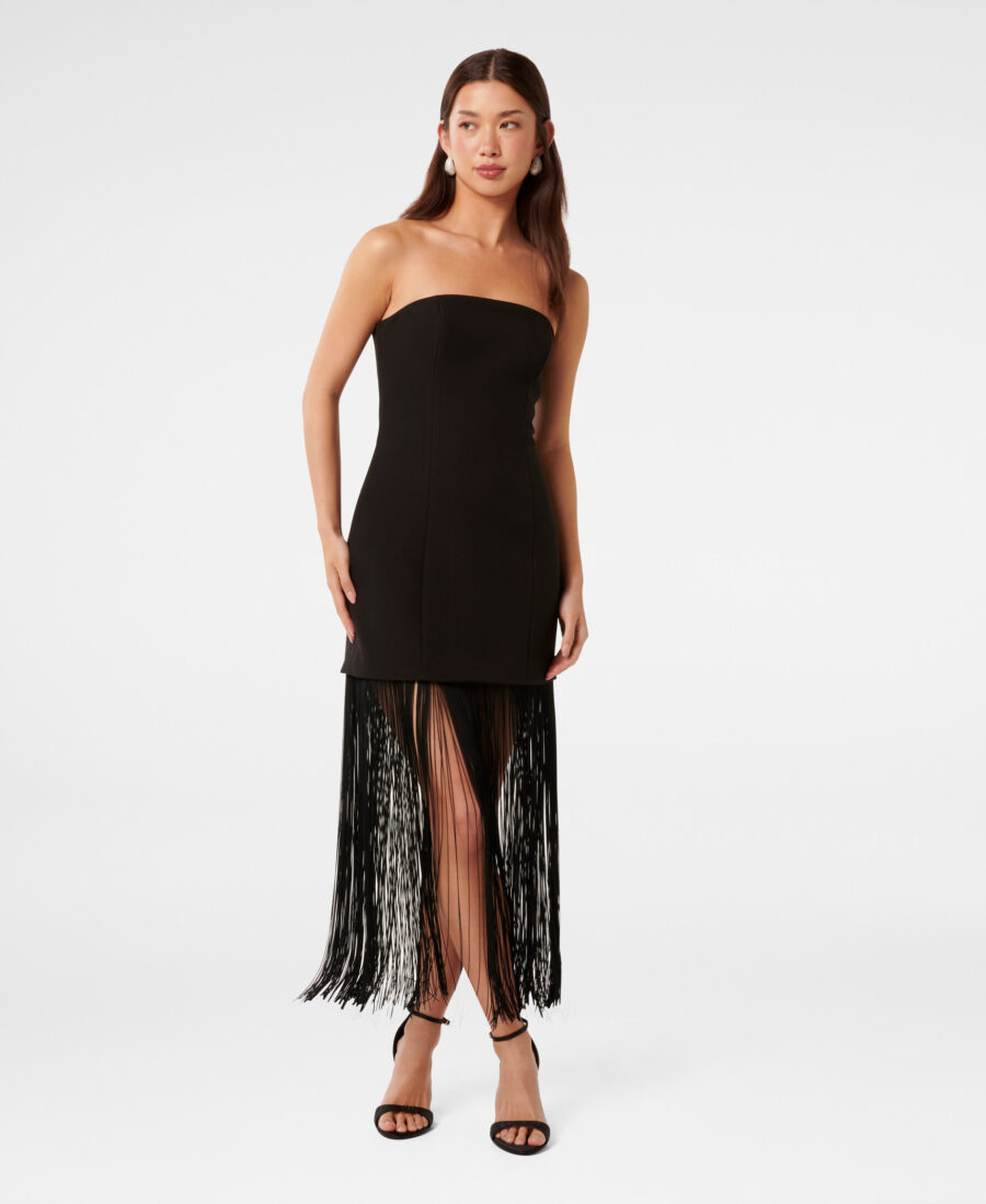 Brodie Strapless Fringe Dress