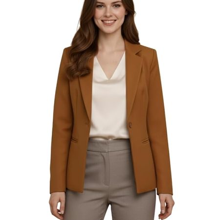 ROCKSY Black Smart Casual Formal Blazer for Women, Regular Fit Stylish Blazer for Women