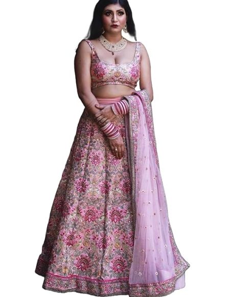 Women's Silk Semi Stitched Lehenga Choli With Dupatta