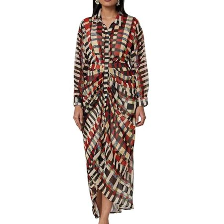BIBA Women Georgette A Line Printed Dress